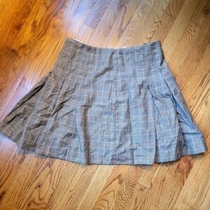 J. Crew Gray Plaid A-Line Skirt